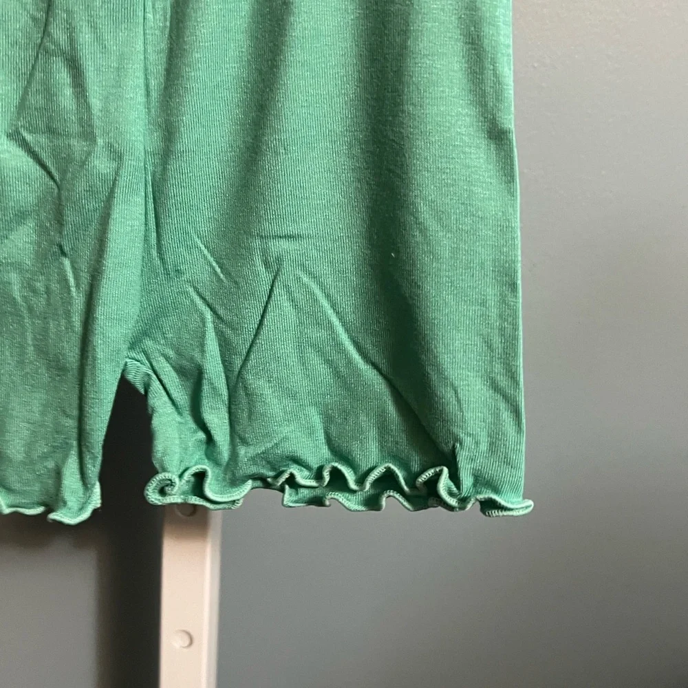 Mint Green Girls' Bike Shorts with Peach Bow NWOT 5-6